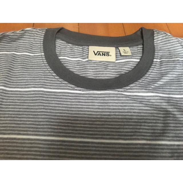 VANS(ヴァンズ)の値下げ VANS ボーダーポケットTシャツ Mens L メンズのトップス(Tシャツ/カットソー(半袖/袖なし))の商品写真