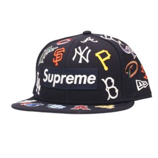 シュプリーム(Supreme)のシュプリーム ×ニューエラ/NewEra 20SS MLB New Era Cap チームロゴ総柄刺繍キャップ メンズ 7.375(帽子)