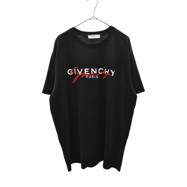 GIVENCHY ジバンシィ 20SS GIVENCHY SIGNATURE PRINT TEE SS BM70UK3002 シグネチャーロゴプリント刺繍入り半袖Tシャツ カットソー