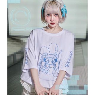 ミルクボーイ(MILKBOY)のililil（イルイルイル） ばぶたんうさぎはくものうえTシャツ(Tシャツ(半袖/袖なし))