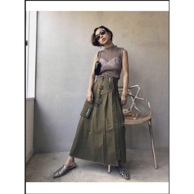 人気の VINTAGE Ameri - SKIRTプリーツミリタリー MILITARY PLEATS 54