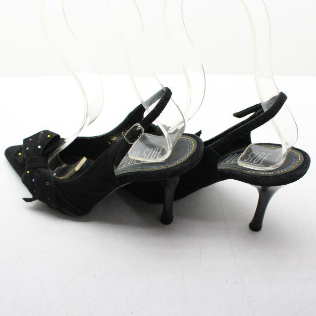   美品 POOL SIDE 本革ヌバックストラップパンプス 22.5/B68  レディースの靴/シューズ(ハイヒール/パンプス)の商品写真
