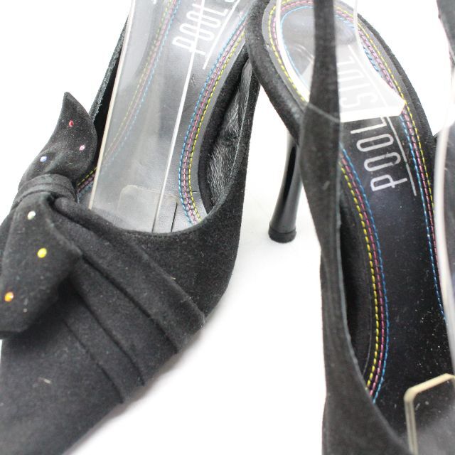   美品 POOL SIDE 本革ヌバックストラップパンプス 22.5/B68  レディースの靴/シューズ(ハイヒール/パンプス)の商品写真