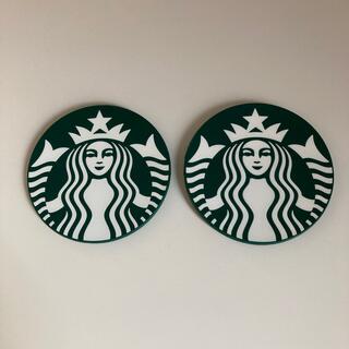スターバックスコーヒー(Starbucks Coffee)のスターバックス柄 シリコン製 コースター ２枚セット☆(テーブル用品)