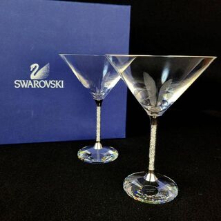 スワロフスキー(SWAROVSKI)の未使用 ◆ スワロフスキー カクテルグラス ペア 箱つき　626602(グラス/カップ)