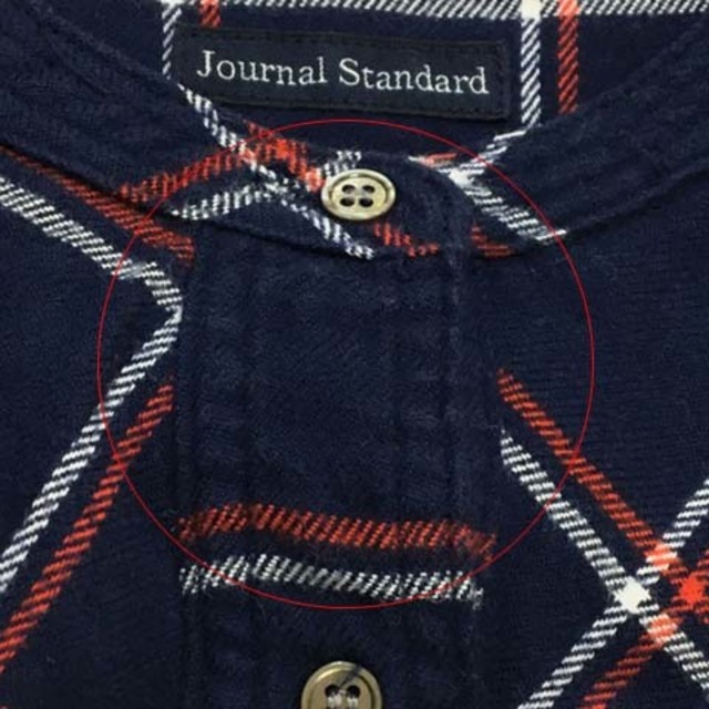 JOURNAL STANDARD(ジャーナルスタンダード)のジャーナルスタンダード シャツ ブラウス プルオーバー チェック 長袖 紺 赤 レディースのトップス(シャツ/ブラウス(長袖/七分))の商品写真