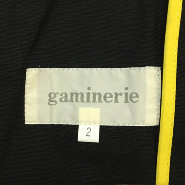gaminerie(ギャミヌリィ)のギャミヌリィ ジャケット ステンカラー ダブル センターベント 長袖 2 黒 レディースのジャケット/アウター(その他)の商品写真