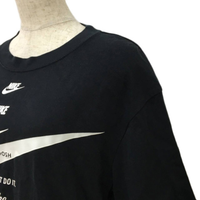 NIKE(ナイキ)のナイキ Tシャツ カットソー クルーネック オーバーサイズ 半袖 S 黒 白 レディースのトップス(Tシャツ(半袖/袖なし))の商品写真