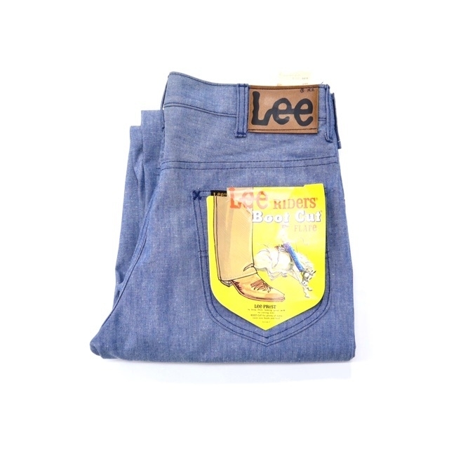 ヴィンテージ70s デッドストック LEE リー シャンブレーパンツ ブーツカット デニム