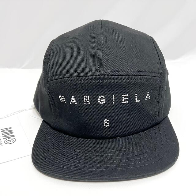 新品 MM6 メゾンマルジェラ ロゴ キャップ 帽子 ブラック CAP エムエム-