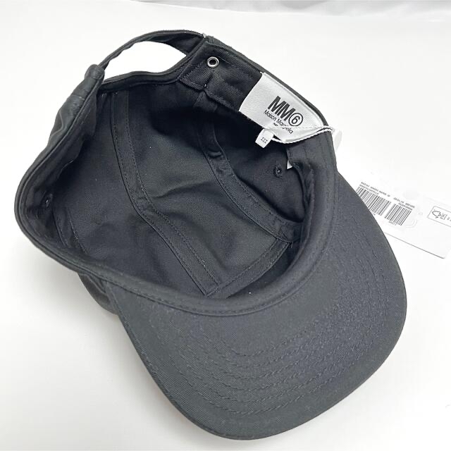 新品 MM6 メゾンマルジェラ ロゴ キャップ 帽子 ブラック CAP エムエム-