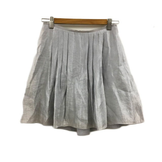 BODY DRESSING Deluxe(ボディドレッシングデラックス)のボディドレッシングデラックス スカート フレア ミニ ラメ 36 銀 グレー レディースのスカート(ミニスカート)の商品写真