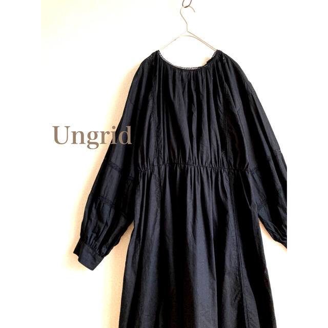 Ungrid(アングリッド)のアングリッド　ワンピース　黒 レディースのワンピース(ロングワンピース/マキシワンピース)の商品写真