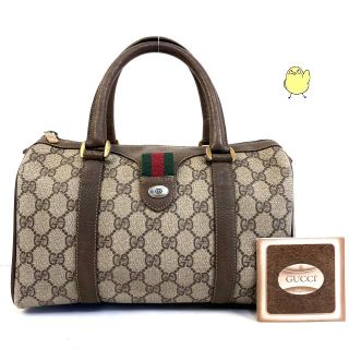 グッチ(Gucci)のGUCCI オールドグッチ ミニ ボストンバッグ グッチ シェリーライン(ハンドバッグ)