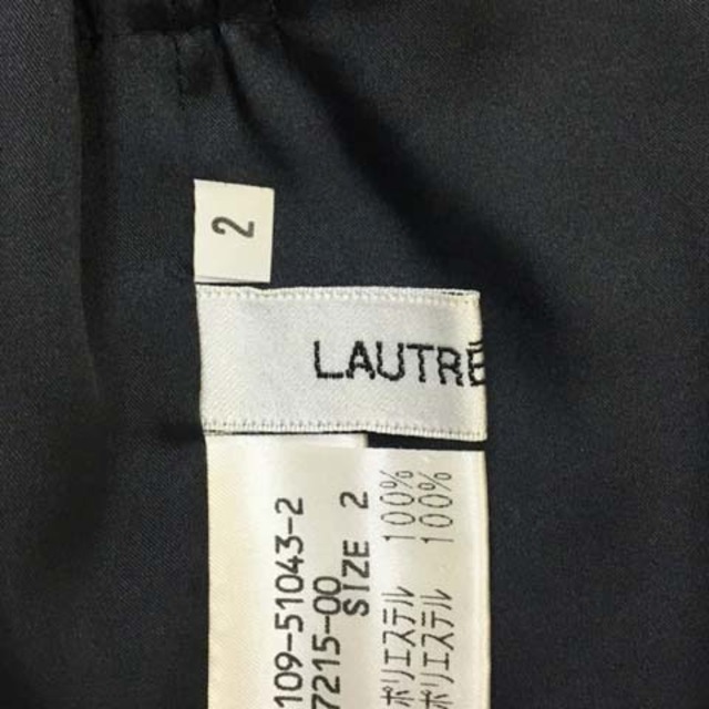 LAUTREAMONT(ロートレアモン)のロートレアモン スカート 台形 チュール 膝丈 花柄 2 黒 紫 ブラック レディースのスカート(ひざ丈スカート)の商品写真