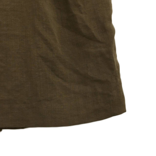 Rope' Picnic(ロペピクニック)のロペピクニック スカート 台形 ミニ 無地 タック 36 茶 緑 レディースのスカート(ミニスカート)の商品写真