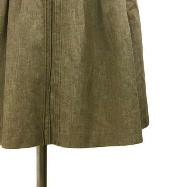SONIA RYKIEL(ソニアリキエル)のソニアリキエル スカート フレア ひざ丈 無地 ベルト付き 32 緑 グレー レディースのスカート(ひざ丈スカート)の商品写真
