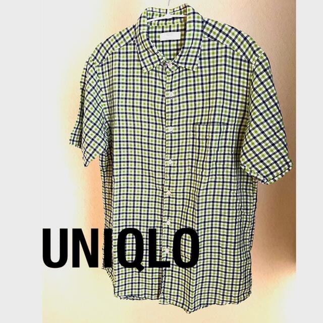 UNIQLO(ユニクロ)のUNIQLO ユニクロ　メンズ　XL チェック　シャツ　美品 メンズのトップス(シャツ)の商品写真