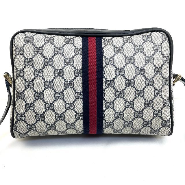 GUCCI - 美品 GUCCI グッチ オールドグッチ ショルダーバッグ ネイビー