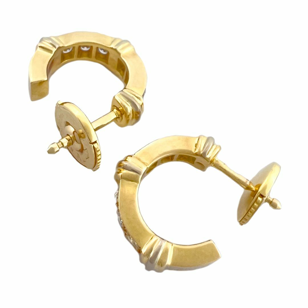 CARTIER カルティエ ピアス コンテッサ ダイヤ フープ K18YG WG CARTIER カルティエ ピアス コンテッサ ダイヤ フープ K18YG WG