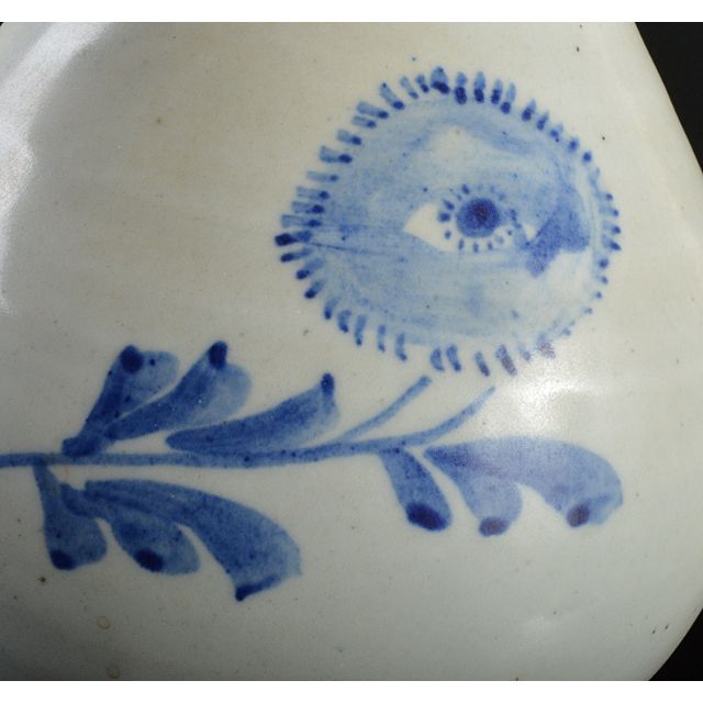 朝鮮美術 李朝 高麗白磁 染付 花文 鶴首瓶 V R4764C 美術品 朝鮮美術 李朝 高麗白磁 染付 花文 鶴首瓶 V R4764C 美術品