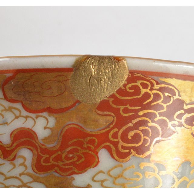 九谷焼 古九谷 大日本九谷製 赤絵金彩 玉露茶碗 煎茶器 5客 M 九谷焼 古九谷 大日本九谷製 赤絵金彩 玉露茶碗 煎茶器 5客 M