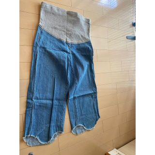 ザラ(ZARA)のZARAデニムをマタニティー用にリメイク(マタニティボトムス)