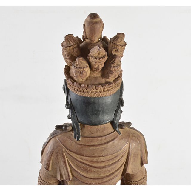 美術品/アンティーク仏教美術　樹脂製　十二面観世音菩薩像　仏像　重さ約3.64㎏　G　R4768C