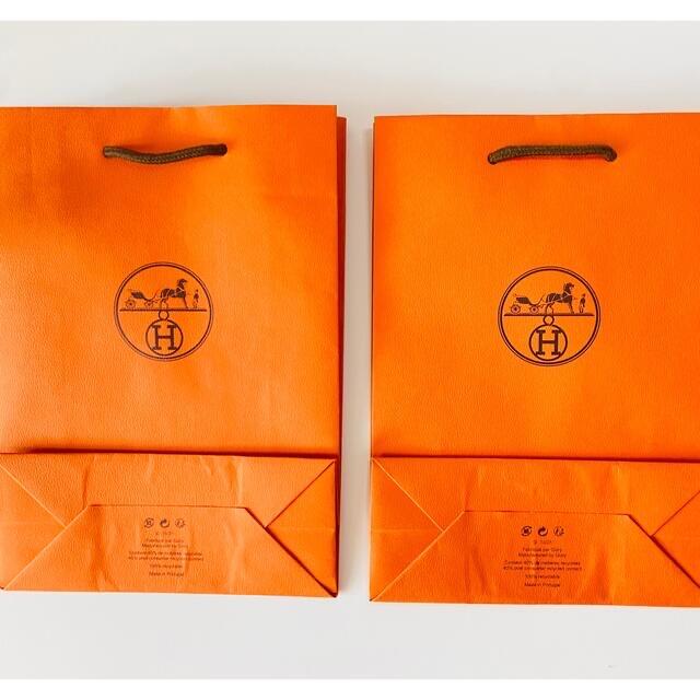 Hermes(エルメス)のHERMES エルメス　 ショッパー・ショップ・紙袋 ２枚 【新品・未使用】  レディースのバッグ(ショップ袋)の商品写真