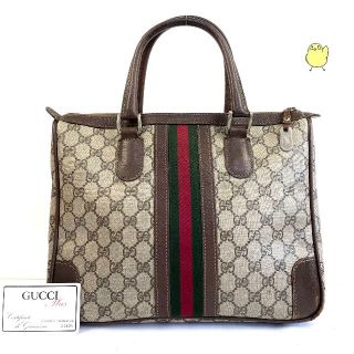 グッチ(GUCCI)の良品 GUCCI グッチ ハンドバッグ オールドグッチ シェリー ブラウン(ハンドバッグ)