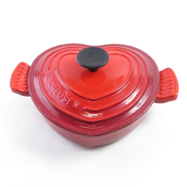 LE CREUSET - ルクルーゼ ココットダムール 両手鍋 レッド系 2L LE CREUSET - ルクルーゼ ココットダムール 両手鍋 レッド系 2L