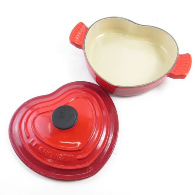 LE CREUSET - ルクルーゼ ココットダムール 両手鍋 レッド系 2L LE CREUSET - ルクルーゼ ココットダムール 両手鍋 レッド系 2L