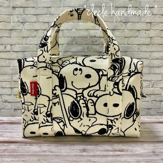 スヌーピー(SNOOPY)のhandmade★bag pouch  (スヌーピー ・monochrome・w(ポーチ)