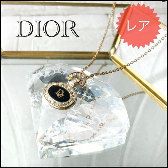 激レア　DIOR ディオール　ネックレス　ヴィンテージ　オーバル　ゴールド