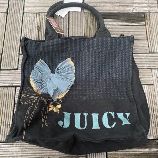 ジューシークチュール(Juicy Couture)の♡Juicy Couture♡ ブラック リボン トートバッグ ハンドバッグ(トートバッグ)