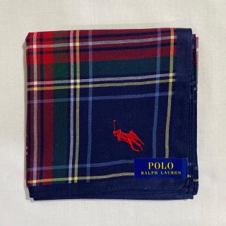 ポロラルフローレン(POLO RALPH LAUREN)のラルフローレン　ハンカチ　未使用品　チェック　ポニー刺繍　#2049(ハンカチ/ポケットチーフ)