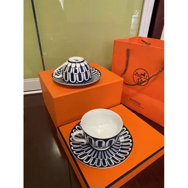 エルメス ブルーダイユール ティーカップ&ソーサー ペア | yasbil.org