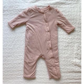 ベビーギャップ(babyGAP)の中綿入り　ロンパース　冬用　くすみピンク(ロンパース)