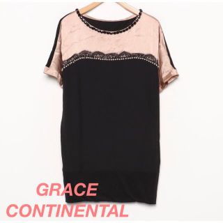 グレースコンチネンタル(GRACE CONTINENTAL)の美品 グレースコンチネンタル 半袖 ワンピース (ひざ丈ワンピース)