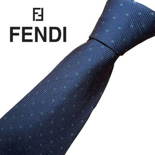 FENDI フェンディ ペカン ブラウン シルク 剣先 10cm ネクタイ メンズ 102187