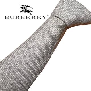 バーバリー(BURBERRY)の【本日限定値下げ】BURBERRY バーバリー ネクタイ グレー(ネクタイ)