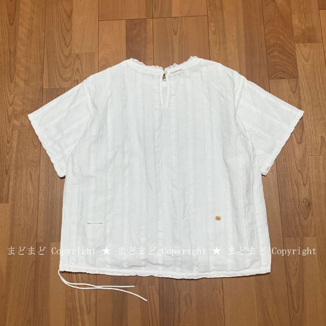 45R - 21SS 45R インドカラミdeレースTシャツ 半袖 ブラウス 白 45rpm