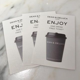 ディーンアンドデルーカ(DEAN & DELUCA)のDEAN&DELUCAドリンクチケット 日本橋高島屋店 3枚 ドリンク無料券(その他)