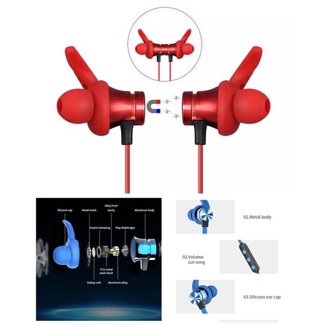 Bluetooth 5.0 イヤホン 両耳 ワイヤレス マイク TF無線 黒 スマホ/家電/カメラのオーディオ機器(ヘッドフォン/イヤフォン)の商品写真