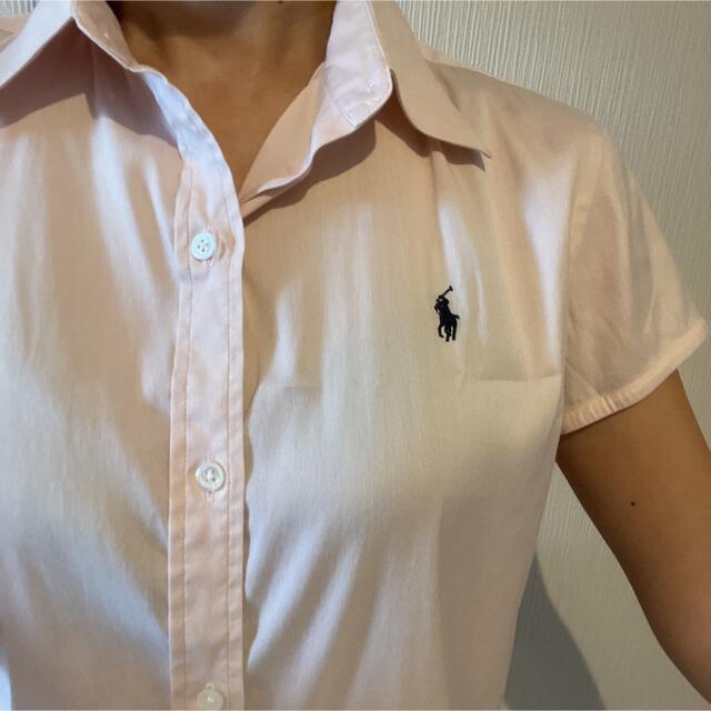 Ralph Lauren(ラルフローレン)のラルフローレン　半袖シャツ　ピンク レディースのトップス(シャツ/ブラウス(半袖/袖なし))の商品写真