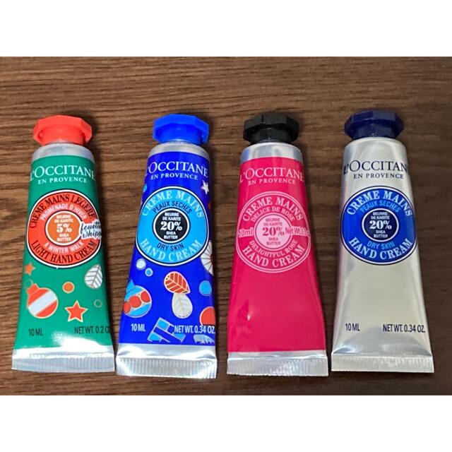 L'OCCITANE(ロクシタン)の8/16まで！【新品未使用】L’OCCITANE ミニハンドクリーム4つセット コスメ/美容のボディケア(ハンドクリーム)の商品写真