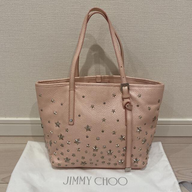 通販 美品! ジミーチュウ JIMMY CHOO サシャ スタッズ トートバッグ