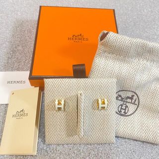 エルメス(Hermes)のエルメス ポップh ミニ ピアス 新品未使用品♪ ナタ×イエローゴールド(ピアス)