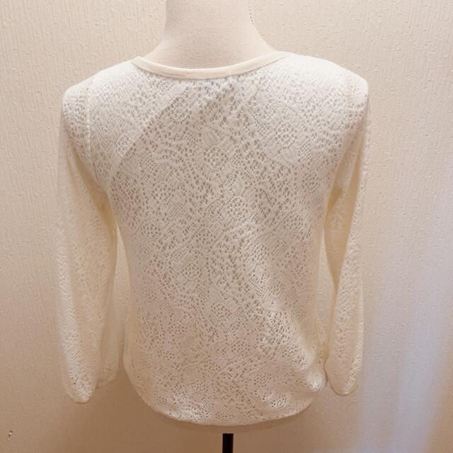 PROPORTION BODY DRESSING(プロポーションボディドレッシング)の美品★プロポーションボディードレッシング★ホワイト総レースカットソー★FR レディースのトップス(カットソー(長袖/七分))の商品写真