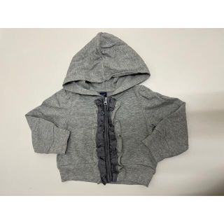 ベビーギャップ(babyGAP)のベビーギャップ　パーカー　フリル　グレー　90(ジャケット/上着)